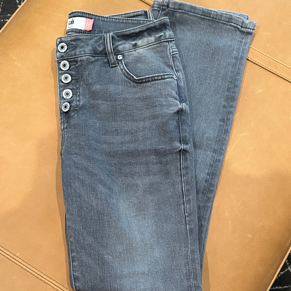 CAbi - button fly straight - gray - size 4